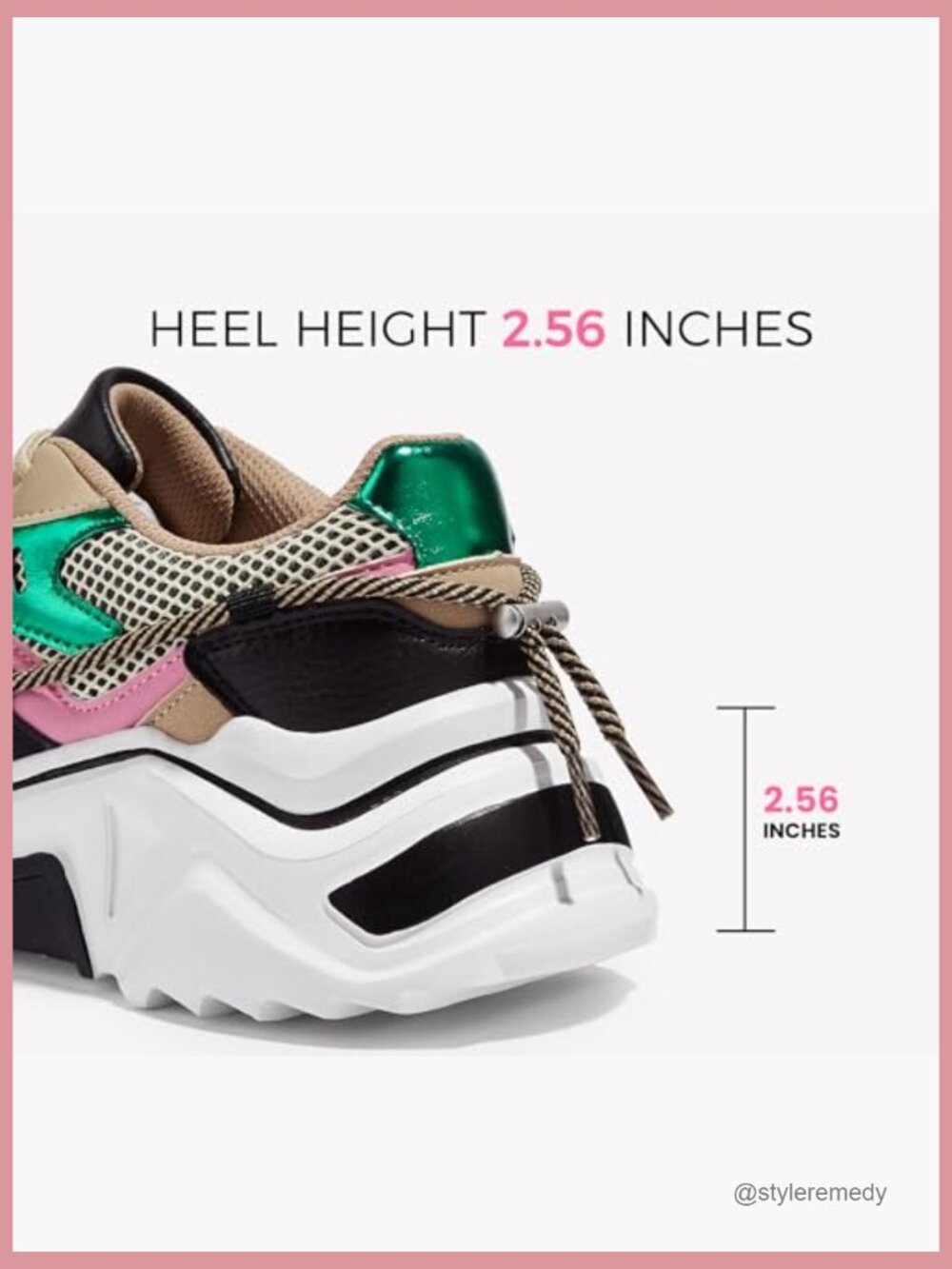 Platform Fashion Sneakers Chunky Dad Walking Shoes Lightweight Retro Sneakers - Picture 4 of 7